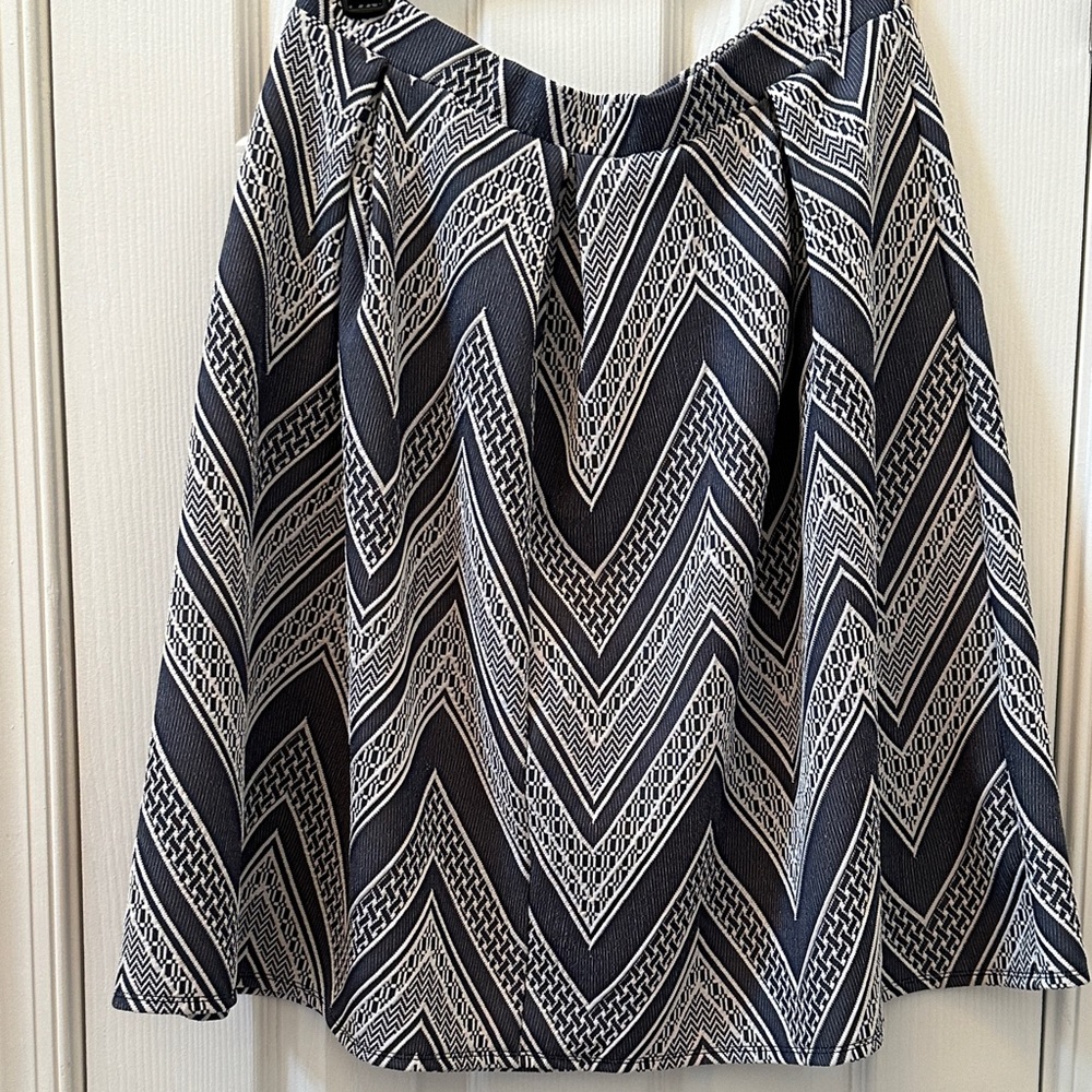 Joe B A-line Blue/White Skirt
